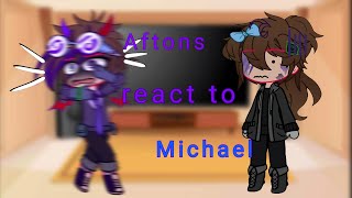 Aftons react to Michael✨️Glammike AUfypシgachafnaf×gachafnaf🎀 [upl. by Arze]