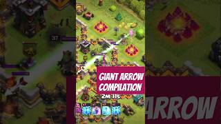 Giant Arrow Compilation coc clashofclans [upl. by Donella187]