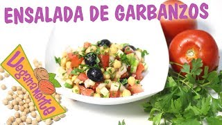 ENSALADA de GARBANZOS  Recetas Veganas  Veganamente [upl. by Aihcats]