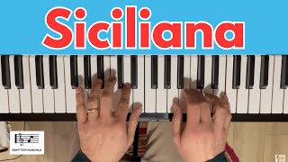 Franco Margola Siciliana  Pianoforte Facile con Spartito [upl. by Peyton]