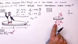 How to Solve a Buoyant Force Problem  Simple Example [upl. by Enail751]