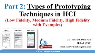 HCI 45 Part 2 Types of Prototyping Techniques Low Medium amp High Fidelity With Examples [upl. by Animas]