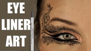 EYELINER ART with ARTDECO precision liner [upl. by Beckerman442]