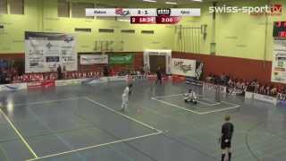 150406 Alligator Malans vs Floorball Köniz Playoff Halbfinals Spiel 5 Highlights [upl. by Ahtnahc]