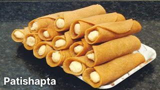 Patishapta Recipe  Patishapta Pitha Recipe  খুব সহজ পদ্ধতি তে ক্ষীর দিয়ে পাটিসাপটা রেসিপি [upl. by Dustan]