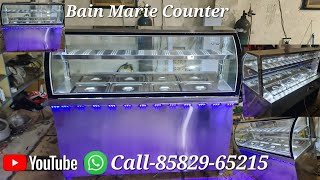 Coking Kitchen Equipment New Bain Marie Counter Food Counter Manufacturers Kolkata Call 8582965215 [upl. by Drawe]