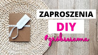 Zaproszenia ślubne DIY  Zrób se sama  Mówię o ślubie [upl. by Aggappora]