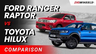 Ford Ranger Raptor vs Toyota Hilux [upl. by Hemingway]