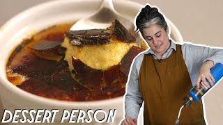 Claire Saffitz Makes Vanilla Pumpkin Crème Brûlée  Dessert Person [upl. by Enileda372]