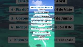 Feriados em 2025  bora programar as viagens [upl. by Hayidan546]