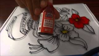 Glass Painting  Step by Step Demonstration [upl. by Snahc376]