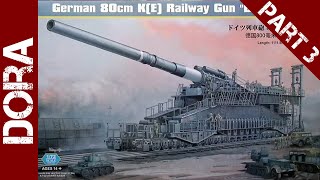 HobbyBoss 172 scale Dora Railway Gun build  part 3 [upl. by Binette]