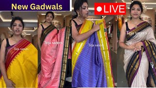 Light Weight Gadwal Silk Sarees with prices  Teja Sarees  Gadwal Sarees brideessentials [upl. by Woodie153]