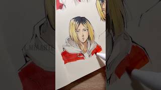 very demure very cutesy haikyuu kenma kenmakozume anime alcoholmarkers sketch sketchbook [upl. by Ojibbob]