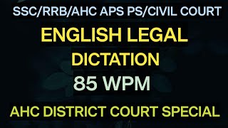 Legal English Dictation 85 wpm legaldictation ahccivilcourtlegaldictation [upl. by Maren612]