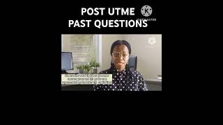 Post UTME Past Questions and Answers Likely questions in Post UTME postutme examquestions [upl. by Maurilla]