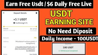 New Usdt Earning Site Usd Mining Site 2024 Best Investment Usdt Earning Website [upl. by Hocker]