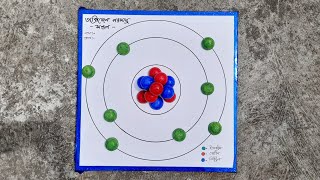 Electron proton neutron science project  Model of the atomic structure How to make Atom model [upl. by Styles644]