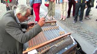 Hungarian gypsy Street MusiciansCimbalom  Copenhagen August 2014 Part 2 [upl. by Ive]