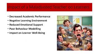 maladjustment and good mental health of teachers [upl. by Ardnak]