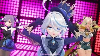 Furina Keqing Xilonen GENSHIN MMD  genshinimpact genshin hoyoverse mmd furina keqing [upl. by Sicnarf]