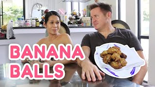 BANANA BALLS  PokLee Cooking [upl. by Esenej]