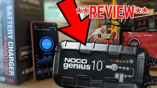 REVIEW NOCO Genius 10 Battery Charger  AGM amp Lithium [upl. by Flannery]