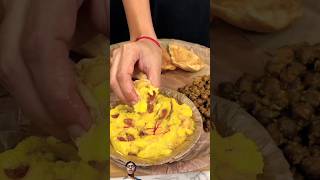 Halwa Puri Navratri special Asmr Cookingshorts food recipe foodie cooking sweetnavratri asmr [upl. by Yklam]