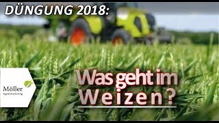 Dünger streuen im Weizen  Stickstoffbedarfswert im Frühjahr berechnen Weizen düngen [upl. by Aniles]