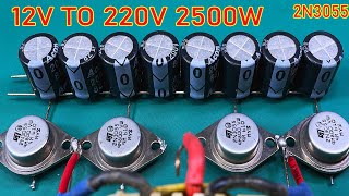 Inverter 12v to 220v 2500w NO IC Inventor1019 [upl. by Nort683]