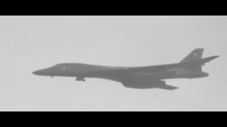 B1B Lancer Hard Rain fast pass  RAF Cosford Airshow 2017 [upl. by Eeneg]