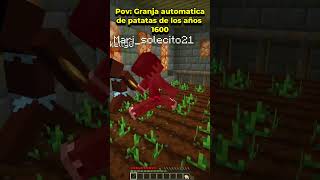 Granja Automática de los AÑOS 1600 en MINECRAFT😲 minecraft java minecraftmemes [upl. by Anaibib]