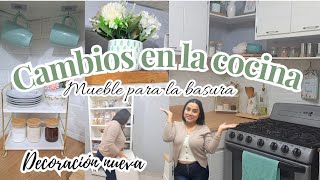 Nuevos cambios en la cocinamueble para la basura  decoración de primavera 💐🌺hogar casacocina [upl. by Nove]