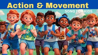 Action Verbs Action and Movement Song for Kids  Nursery Rhymes in English [upl. by Clarisa]