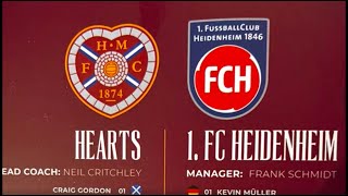 Hearts v Heidenheim UEFA Conference League [upl. by Joseito]