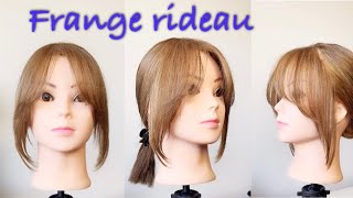 Tutocomment faire une jolie frange rideau dégradéPretty layered curtain bangs [upl. by Akkin]