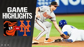 Orioles vs Mets Game Highlights 81924  MLB Highlights [upl. by Sabu280]