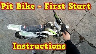 Pit Bike Dirt Bike 110ccm  First Start  Instructions  Test Ride Storm from Nitro Motors [upl. by Ardys]