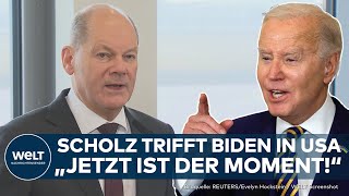 REISE IN USA Klare Ansage Scholz äußert sich zum geplanten Gespräch mit Joe Biden I WELT Dokument [upl. by Isabea]