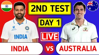 India Vs Australia 2nd Test Day 1 Live Score  Part 6 [upl. by Airdnat488]