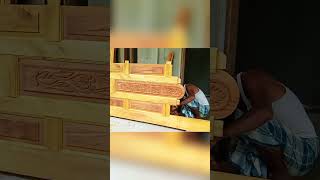 Wooden door setup instavideo wooddoordesign woodendoor woodendoordesign woodenfurniture [upl. by Cerracchio]