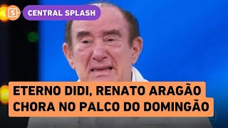 Renato Aragão volta pra Globo após demissão chora e pede desculpas no palco do Domingão com Huck [upl. by Eilyah]