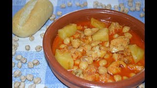 GARBANZOS CON BACALAO Receta Tradicional de Cuaresma Muy Fácil🤩CHICKPEAS WITH COD [upl. by Menides]