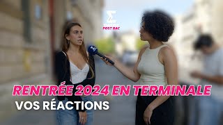 La Rentrée 2024 en terminale  vos réactions [upl. by Ened153]