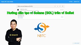 Hướng dẫn tạo ví Solana SOL trên ví Sollet [upl. by Essirehs]