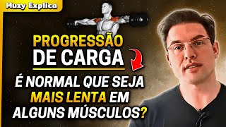 É NORMAL A PROGRESSÃO DE CARGA SER MAIS LENTA EM CERTOS MÚSCULOS  Muzy Explica [upl. by Atiuqam]