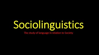 Introduction to Sociolinguistics Lesson 1 Definition and Scope of Sociolinguistics [upl. by Davies]