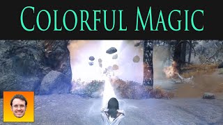 COLORFUL MAGIC SHOWCASE Amazing DESTRUCTION and CONJURATION Spells Skyrim Mod Showcase [upl. by Alleda979]