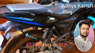 How to install RS indicators on pulsar 220f  Pulsar 220f mein 200 ka indicators kyse lagye [upl. by Jael64]