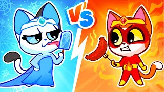 Cold Baby VS Hot Baby ❄️🔥 Opposites Challenge 🌟 Kids Show By PurrPurr Stories [upl. by Radford]